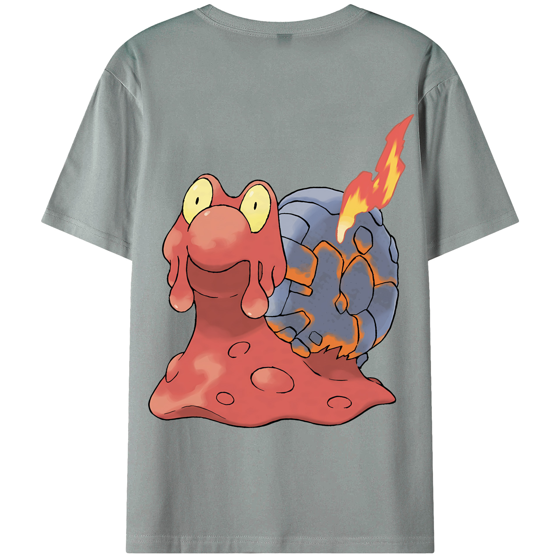 （画像用） ポケットモンスター Pokémon 綿100％ メンズ半袖Tシャツ（バックプリント） 通気性
